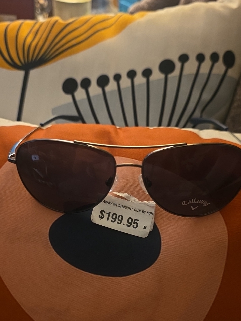 Callaway Silver/ Blue Frame Sunglasses with Gray Lenses Nwt R-$199